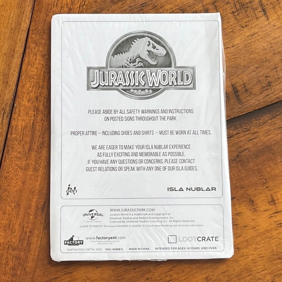 Jurassic World Sign - Picture 2 of 2